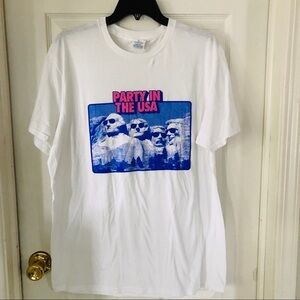 NWOT party in the USA Mount Rushmore graphic short sleeve men’s top size large